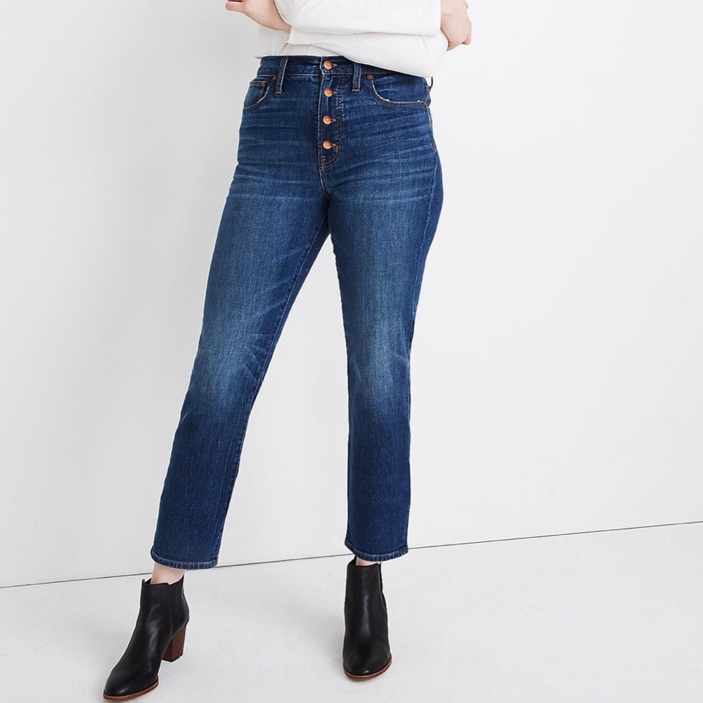 MADEWELL Jeans - size 30 R- The Perfect Vintage Jean Crop Button-Front Edition